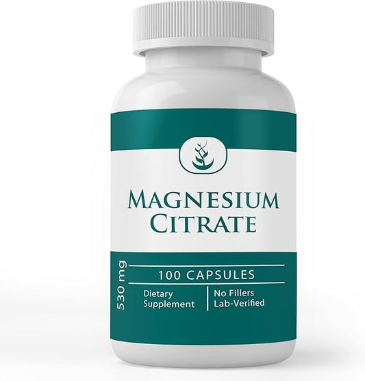 Pure Original Ingredients Magnesium Citrate, (100 Capsules) Always Pure, No Additives or Fillers, Lab Verified