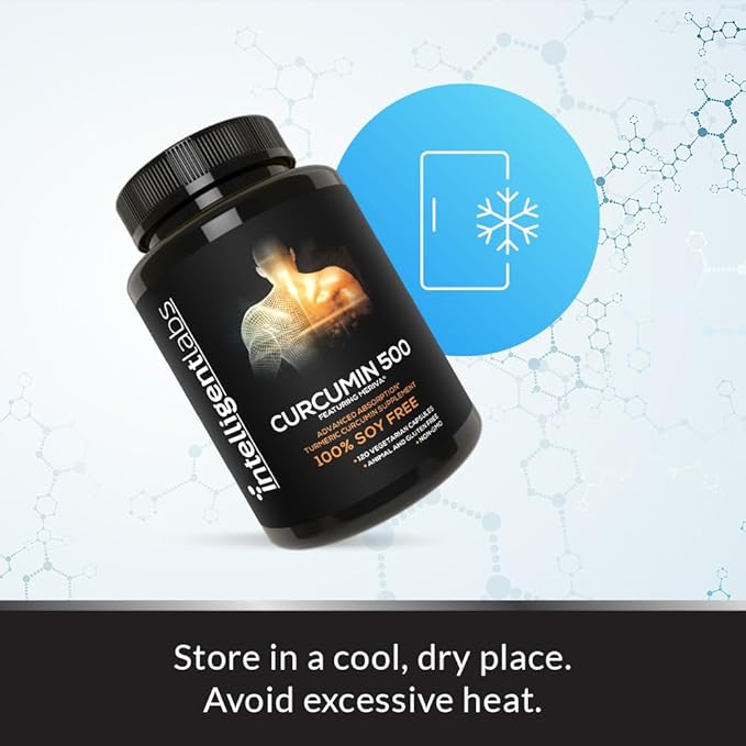 Intelligent Labs 500MG Meriva Curcumin Phytosome, 2900% Better Absorbed Than Ordinary Turmeric Curcumin 100% Soy Free, 120 Capsules Per Bottle