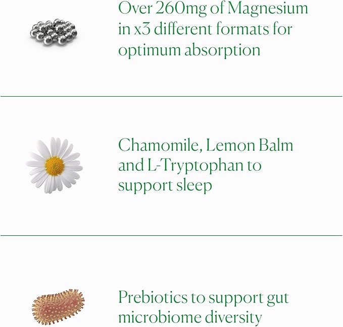 The Nue Co. Magnesium Gut Barrier+, Dietary Supplement, Sleep Tonic with Prebiotic, Supports Gut Lining, 200 Grams