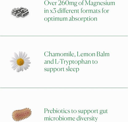 The Nue Co. Magnesium Gut Barrier+, Dietary Supplement, Sleep Tonic with Prebiotic, Supports Gut Lining, 200 Grams