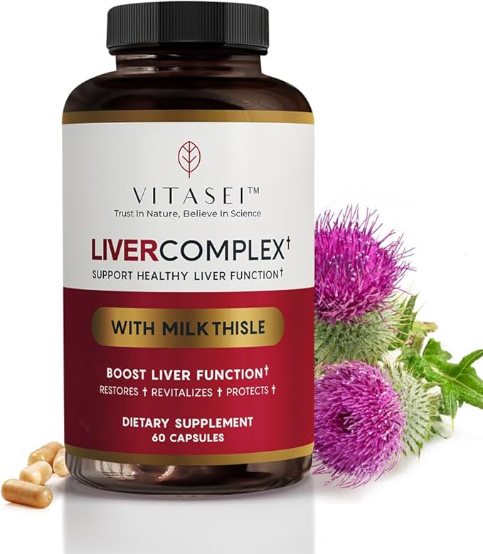 Liver Cleanse Detox & Repair, Liver Complex W/Milk Thistle Extract, Garcinia, Curcumin C3, Support Herbal Dietary Supplement, Detox Formul for Women & Men, 60 Capsules