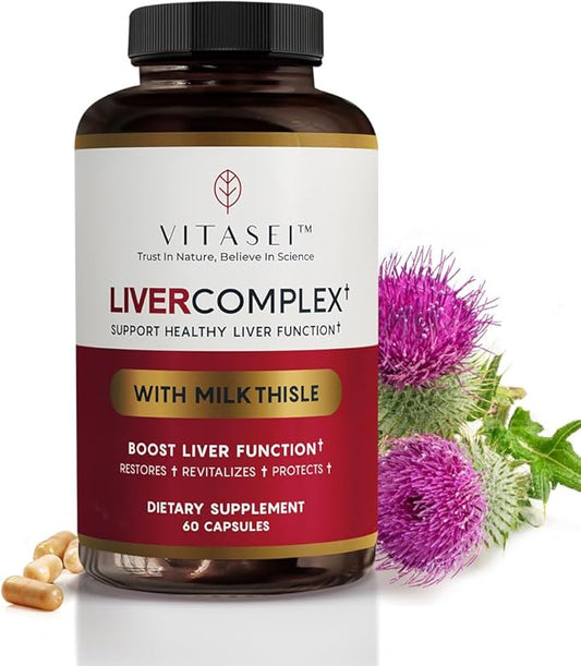 Liver Cleanse Detox & Repair, Liver Complex W/Milk Thistle Extract, Garcinia, Curcumin C3, Support Herbal Dietary Supplement, Detox Formul for Women & Men, 60 Capsules