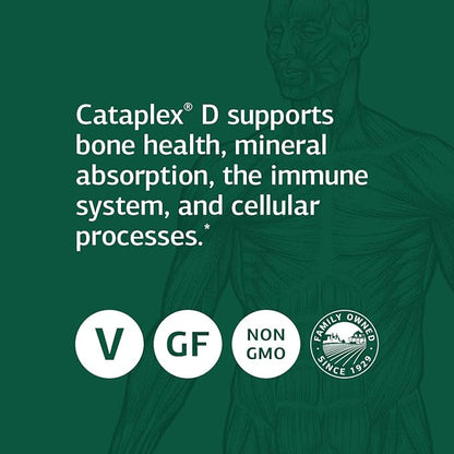 Standard Process Inc. Cataplex D - Whole Food Immune Support, Digestive Health, Bone Strength and Bone Health with Cholecalciferol, Calcium Lactate, and Ascorbic Acid - Vegetarian - 360 Tablets