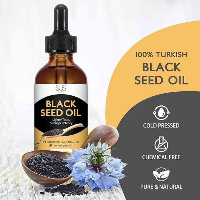 Premium Black Seed Oil Cold Pressed 4 oz – Skin, Hair, and Immune Support – Natural Remedy, Organic, Non-GMO, Cold-Pressed