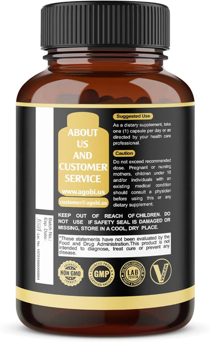 11in1 Saw Palmetto Capsules with Ashwagandha, Turmeric, Tribulus, Maca, Green Tea, Ginger, Holy Basil & More - Healthy Prostate & Hair Support - 180 Count 6-Month Supply