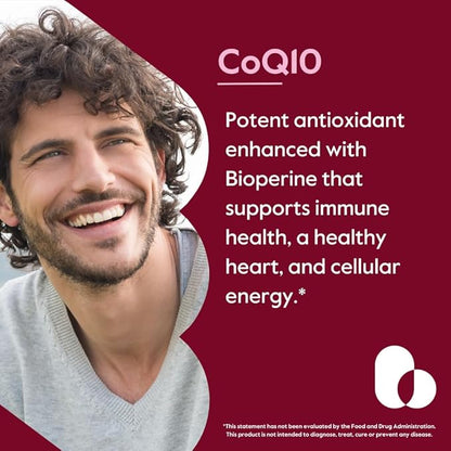 BESTVITE Coenzyme CoQ10 600mg per Capsule with Bioperine (120 Vegetarian Capsules) (2-Pack) Naturally Fermented - No Stearates - No Fillers - Vegan - Non GMO - Gluten Free