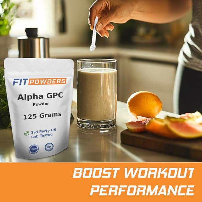 Alpha-GPC Powder, Non-GMO Choline Powder, Vegan, Third Party Tested, Pre-Workout, Memory and Focus, with Scoop (1000 Grams)