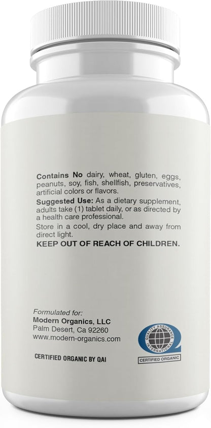 Zinc | 15mg Certified Organic Zinc from Guava with 200mg Organic Whole Food Blend | 16 Organic Fruits, Vegetables & Mushrooms | 60 Vegan Tablets