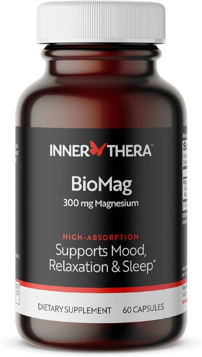 Magnesium Glycinate & Malate Complex | 300 mg | Chelated for Maximum Absorption | Supports Heart Health, Strong Bones, Muscle, Better Sleep | Gluten-Free, Non-GMO, Vegan, 60 Capsules