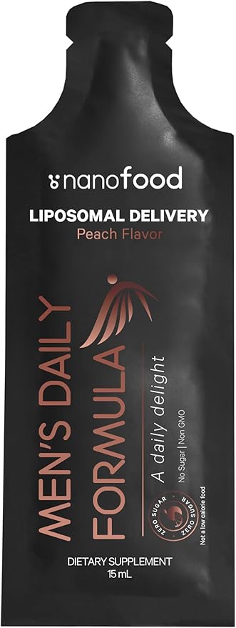 Codeage Daily Men Liquid Vitamins Supplement - Liposomal Multivitamin A, B, C, D, E, Biotin, Omega-3 & Omega-9 - Folate, Niacin, BlackBerry, Vegan - Sugar-Free & Non-GMO - 30 Pouches