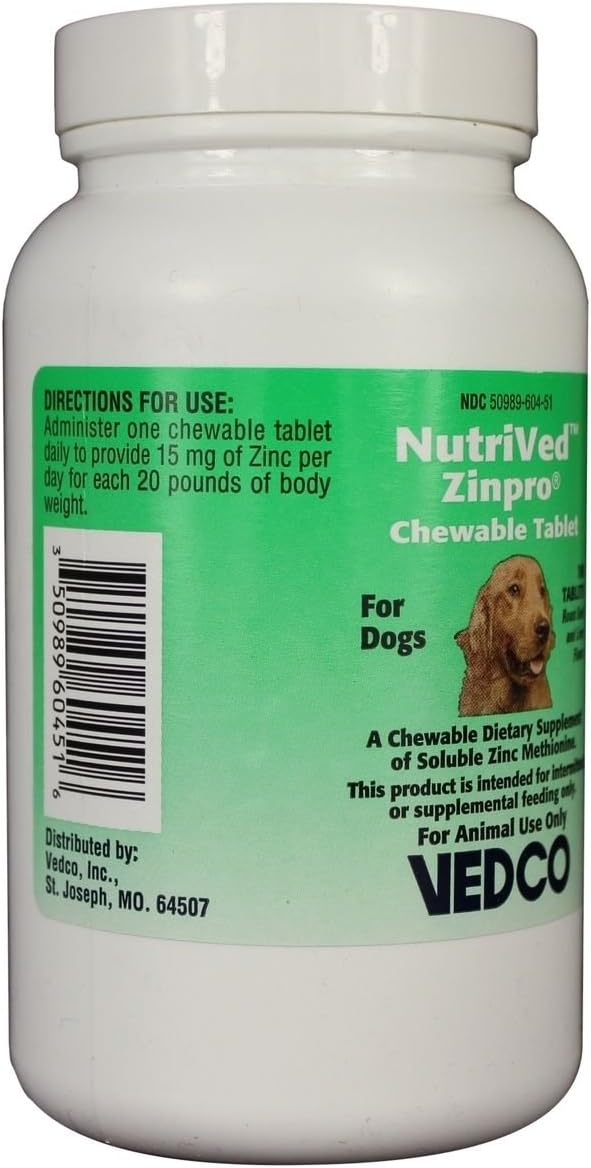 NutriVed ZinPro Chewable Tablets for Dogs (100 count)