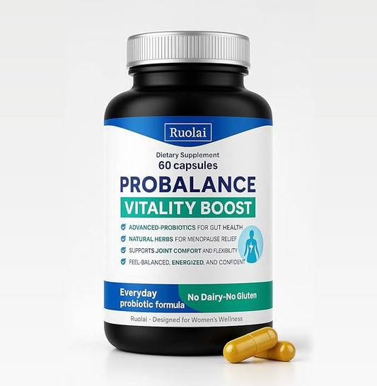 ProBalance Women’s Probiotic 68B CFU – Menopause Bloat & Belly Support with Turmeric & Moringa – Joint & Digestive Health – Same Formula as Premium Brands – 60 Capsules