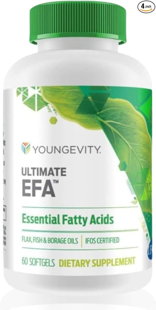 Youngevity Ultimate EFA - 60 Soft GELS, 4 Pack