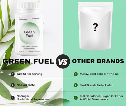 Green Fuel Organic Greens Tablets - Organic Greens, Fruit and Vegetable Blend