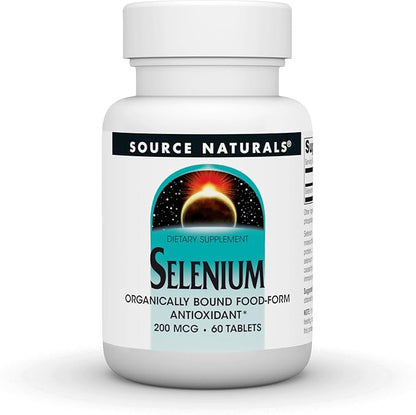 Source Naturals Selenium, Organically Bound Food-Form Antioxidant*, 200 mcg - 60 Tablets