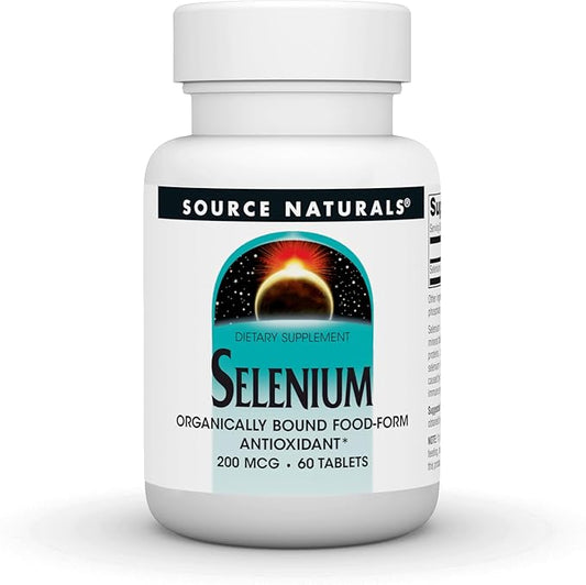 Source Naturals Selenium, Organically Bound Food-Form Antioxidant*, 200 mcg - 60 Tablets