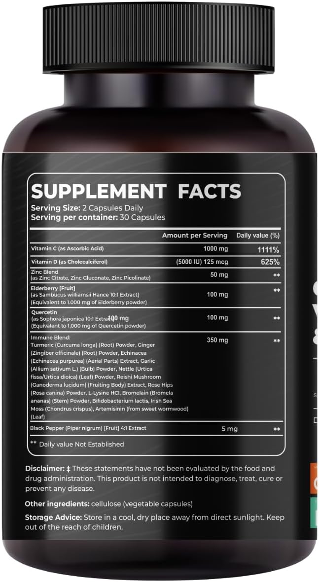 Bundle - Milk Thistle & Quercetin 60 Vegan Capsules - Total 120 Capsules