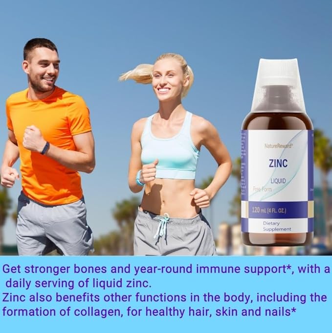 Organic Liquid Zinc, 60 Servings – Alcohol Free Zinc Sulfate – Supports Immune Health & Metabolism – Antioxidant – Gluten-Free, Non-GMO, Vegan & Paleo Friendly (120 ml), 4 FL OZ