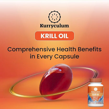 Krill Oil Softgels, 60 Count, with EPA, DHA & Omega 3,6,9