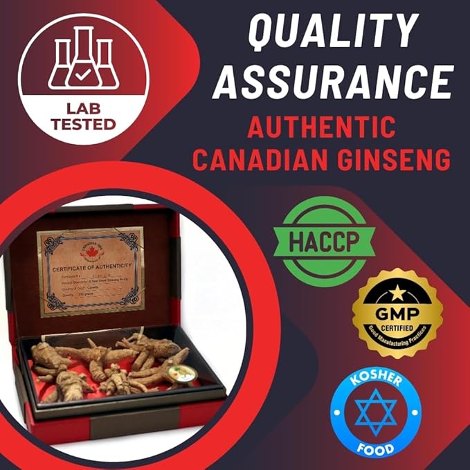 Canadian Ginseng Root Slices - Chew Raw/Make Ginseng Tea - Energy/Immunity/Focus