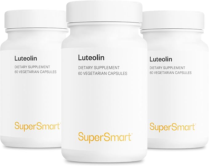 Supersmart - Luteolin 100mg per Day (High Strength) - Bioactive Flavonoid Supplement - Pack of 3 | Non-GMO & Gluten Free - 60 * 3 Vegetarian Capsules