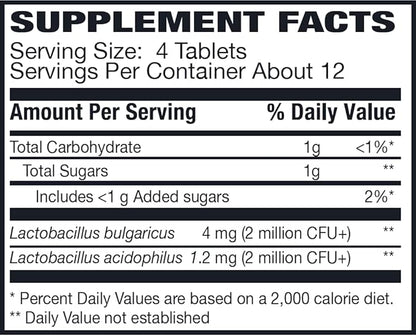 Rising Health - Floranex Tablets - Lactobacillus Probiotic Dietary Supplements - 50 Tablets
