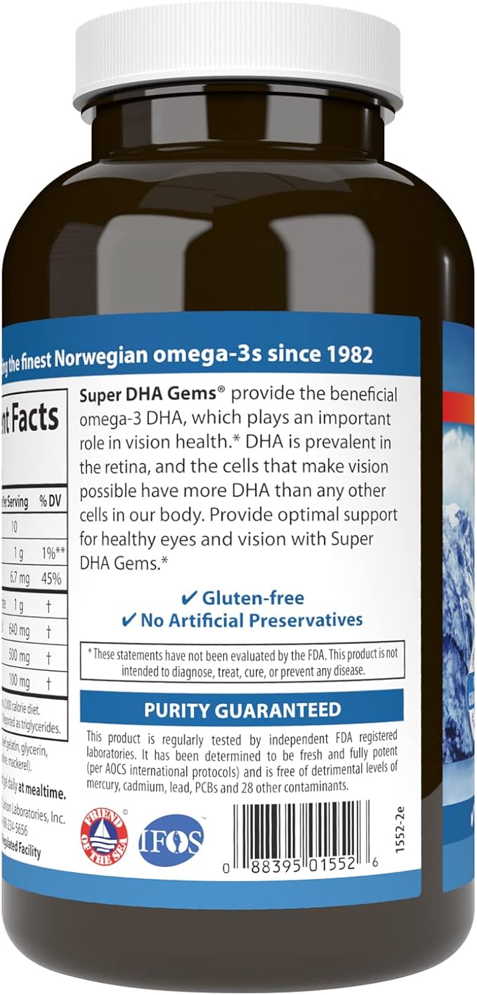 Carlson Labs - Super DHA 500 mg. - 180 Softgels