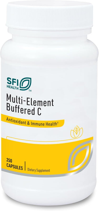 Klaire Labs Buffered Vitamin C Capsules with Quercetin Bioflavonoids & L-Glutathione to Support Immune Function & Antioxidant Protection - Hypoallergenic & Gentle on Stomach (250 Capsules)
