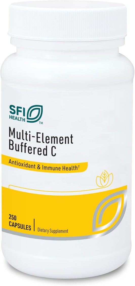 Klaire Labs Buffered Vitamin C Capsules with Quercetin Bioflavonoids & L-Glutathione to Support Immune Function & Antioxidant Protection - Hypoallergenic & Gentle on Stomach (250 Capsules)