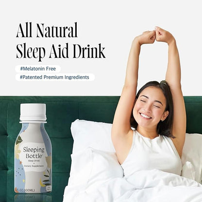 Sleep Aid Drink, Melatonin Free, Vegan, No-Sugar, Cherry Flavor (3.4 Fl Oz, Pack of 10)