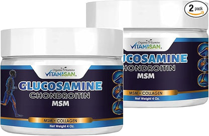 Glucosamine Chondroitin MSM Collagen and Arnica Cream 4 OZ 2 Pack