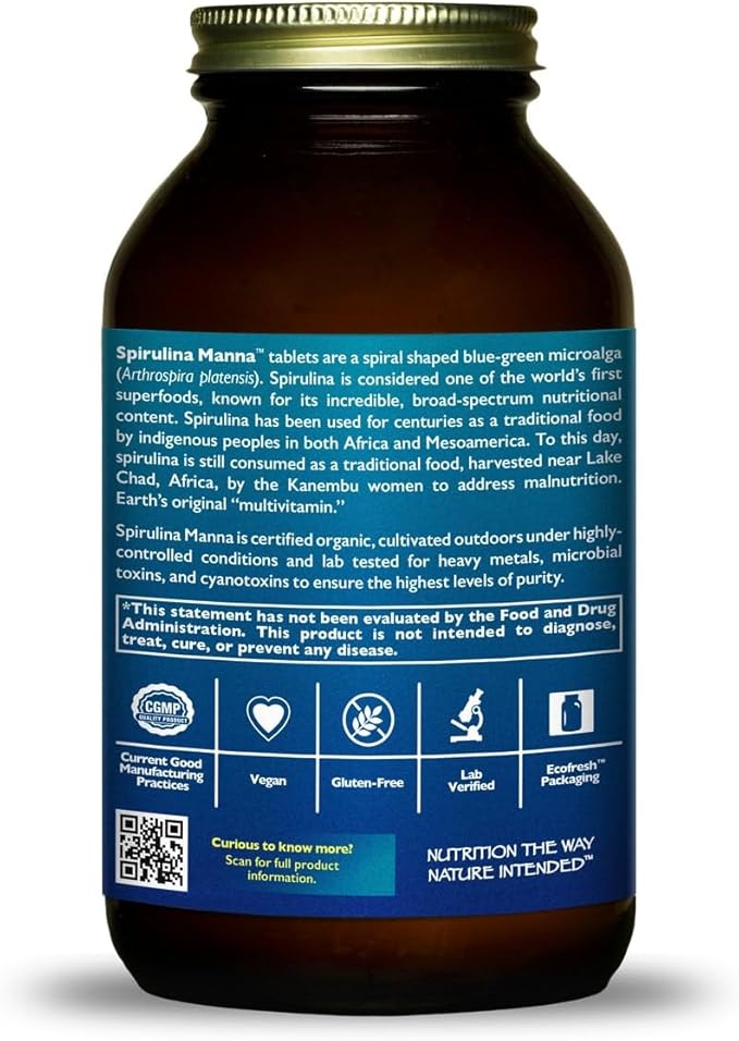 HealthForce SuperFoods Spirulina Manna - Tablet - 1200 Vegan Tablets