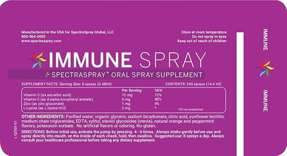 Spectraspray Travel Wellness Stay Well Kit - Immune Support & B12 Vitamin Oral Sprays Rapid Immunity Boost & Active Form of B12 for Recovery & Energy, Vegan & Gluten Free, 30 Day Supply per Spray