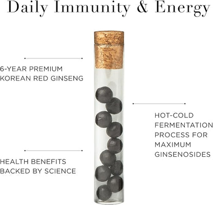 Red Ginseng Herbal Pearls [70 Count] Daily Immunity & Energy Premium Red Ginseng Korea Ginseng Supplement. Vegan, Gluten-Free, Made in Korea