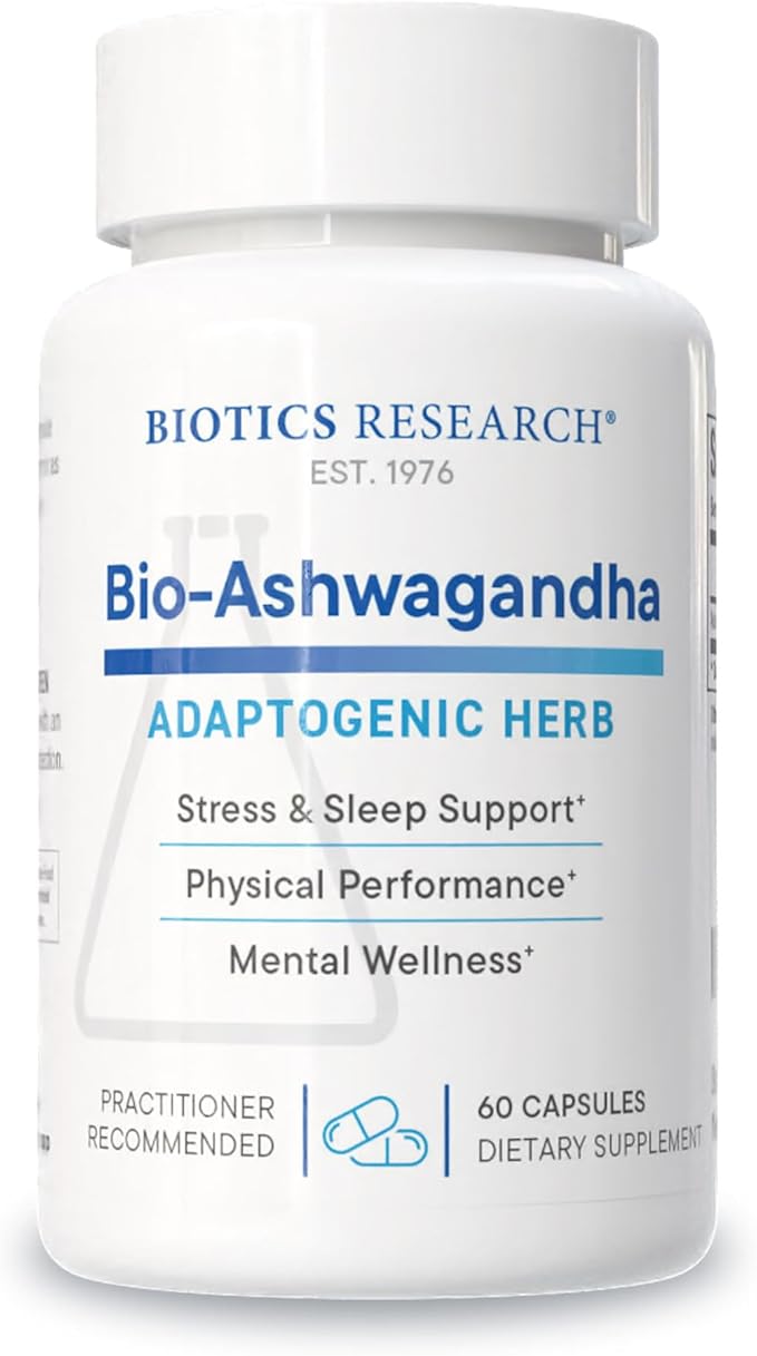 Biotics Research Bio Ashwagandha 300mg Ashwagandha Root, Adaptogenic Herb, Promotes Relaxation Response, Healthy Adrenal, Cognitive and Immune System Function, Brain Health, Women’s Health 60 Capsules