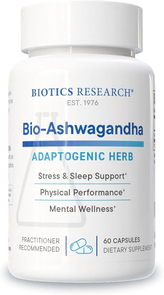 Biotics Research Bio Ashwagandha 300mg Ashwagandha Root, Adaptogenic Herb, Promotes Relaxation Response, Healthy Adrenal, Cognitive and Immune System Function, Brain Health, Women’s Health 60 Capsules