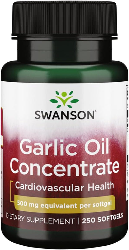 Swanson Garlic Oil Equivalent to 500 Milligrams 250 Sgels