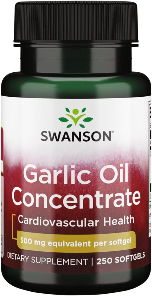 Swanson Garlic Oil Equivalent to 500 Milligrams 250 Sgels