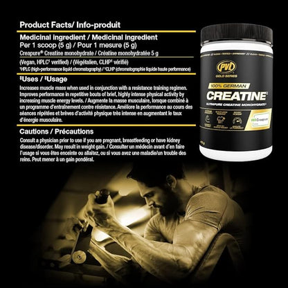 Creapure Creatine - 100% Pure German Creatine monohydrate Powder - 82 Servings - 410 g