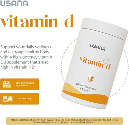 USANA Vitamin D Maximum-Strength 2,000 IU Vitamin D Supplement to Support an Already Healthy Immune System* - 84 Tablets