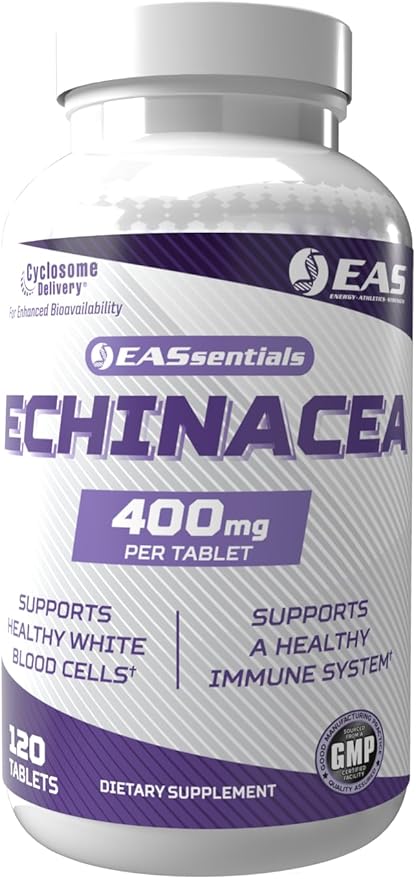 Experimental and Applied Sciences Echinacea 400mg | Tri Blend Formulation | Immune & Respiratory Support | Gluten Free, Non GMO | Better Absorption with Cyclosome Delivery | 120 Tablets
