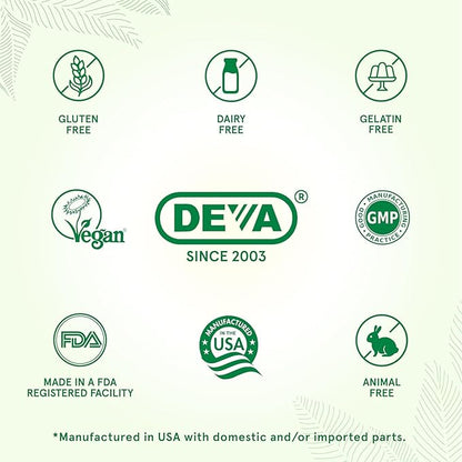 DEVA Vegan Vitamin C 250mg Tablets 2-Pack – Non-GMO, Potent, Multi-Source Food-Based Formulation, 90 Count Ea