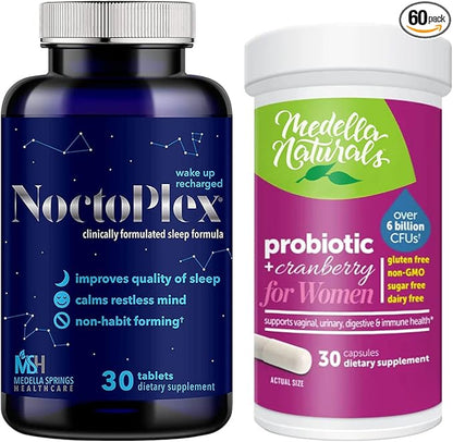 + Megastrain Probiotics for Women 100% Drug-Free & Non-Habit-Forming – Clinically Formulated Supplement - Proprietary Blend of Melatonin