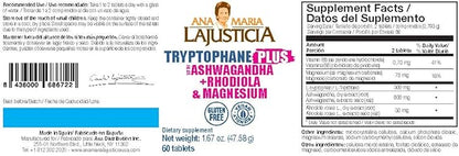 Ana María Lajusticia TRYPTOPHANE Plus ASHWAGANDHA+RHODIOLA&Magnesium 60 TABS