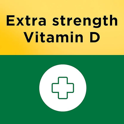 Nature Made Extra Strength Vitamin D3 5000 IU (125 mcg), Dietary Supplement for Bone, Teeth, Muscle and Immune Health Support, 90 Softgels, 90 Day Supply