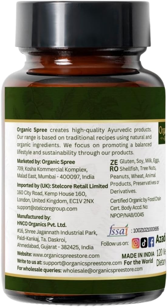 NEEM 120 Tablets | Azadirachta Indica (Neem) | USDA Organic Certified | Healthy Skin and Detox | Organic and Natural 120tab - Pack of 2