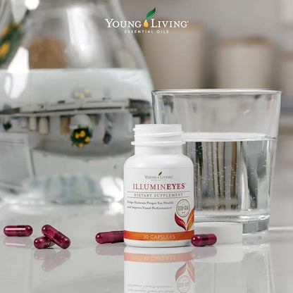 Young Living IlluminEyes - Eye Health Support - Blue Light Protection - Includes Lutein & Zeaxanthin - Helps Reduce Eye Strain - Vitamins A & C - Vision Care - 30 ct