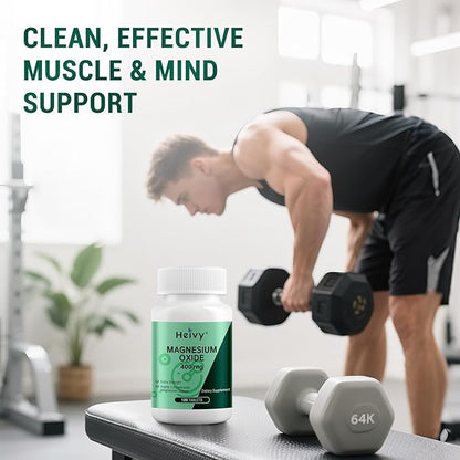 Magnesium Oxide 400mg – 120 Tablets Magnesium Supplement - Support Muscle Recovery & Relaxation