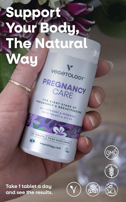 Pregnancy Vitamins for Women – Prenatal Vitamin & Postnatal Vitamins for Breastfeeding Moms w/20+ Vitamins, Folate & More – Vegan Prenatal Vitamins for Every Stage of Pregnancy (60 Ct)