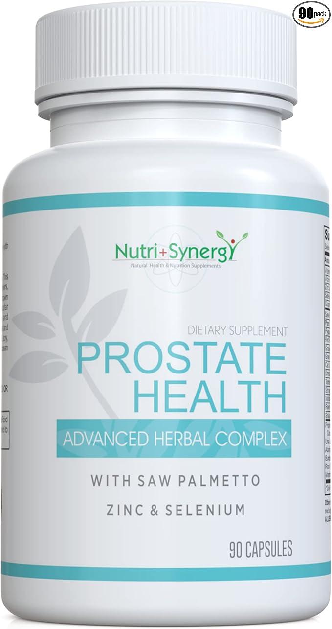 Prostate Health - Saw Palmetto, Zinc, Vitamins B6 & E, Selenium, Advanced Formula for Prostate Support. 90 Capsules